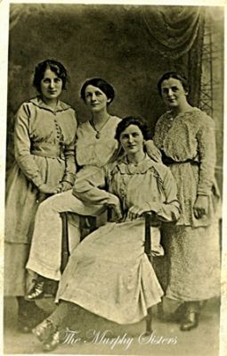 Murphy Sisters
"There is debate who the four are, we know that Margaret and Bridget are the ones sat down there where 5 sisters.\
So the other two could be either Mary, Annie or my Grandmother Catharine."

